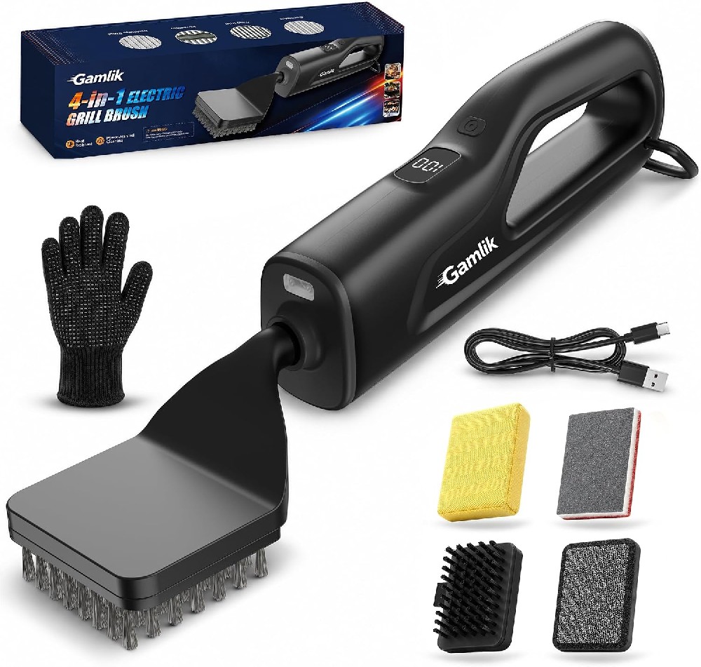 Electric Grill Brush with LED Light